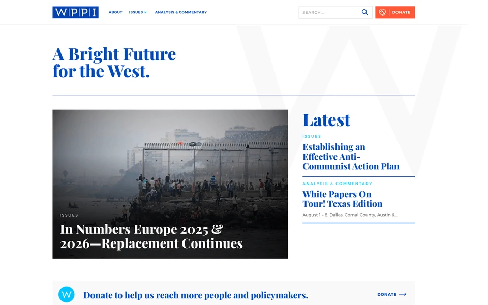 Screenshot of WhitePapersPolicy.org