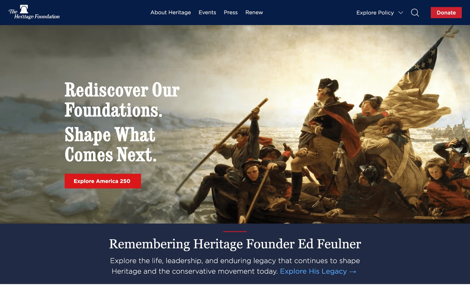 Top screenshot of Heritage.org