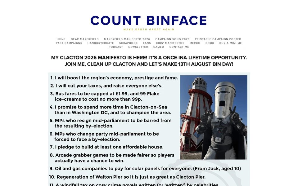 Screenshot of CountBinface.com