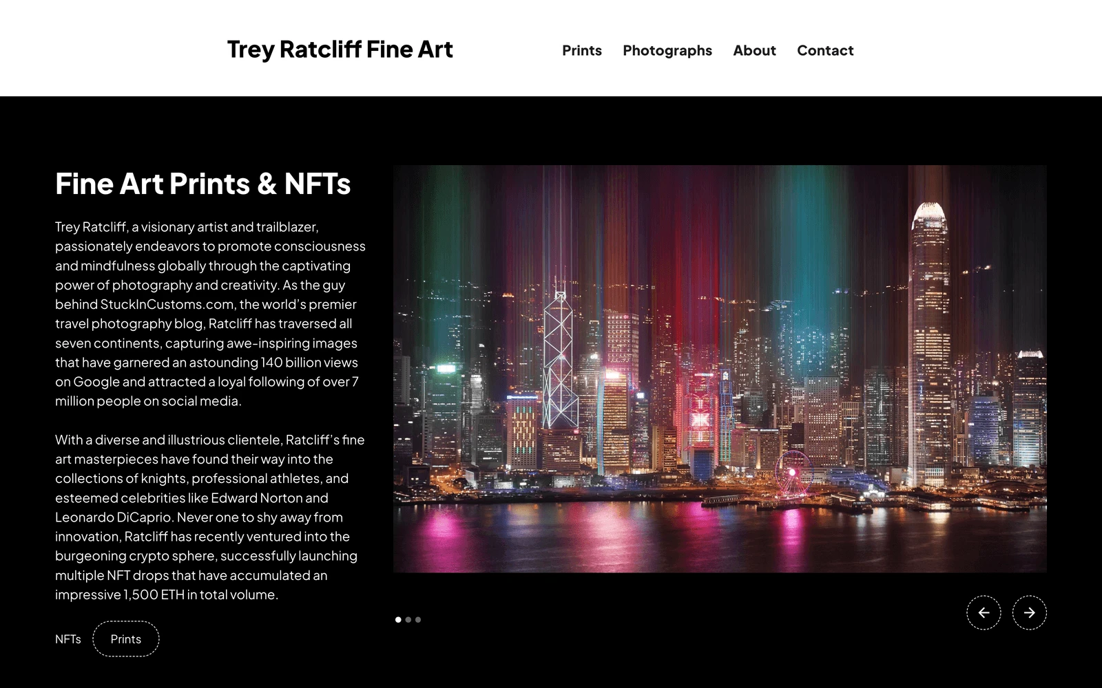 Top screenshot of TreyRatcliff.com