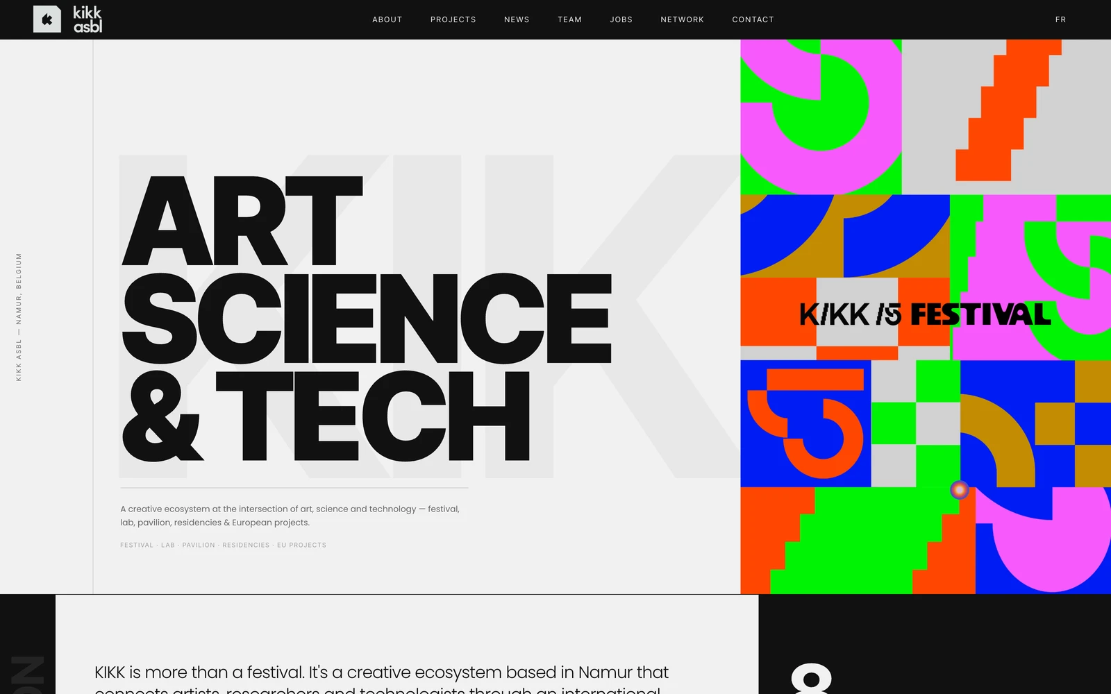 Top screenshot of KIKK.be