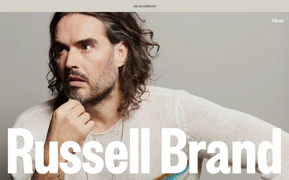 Screenshot of RussellBrand.com