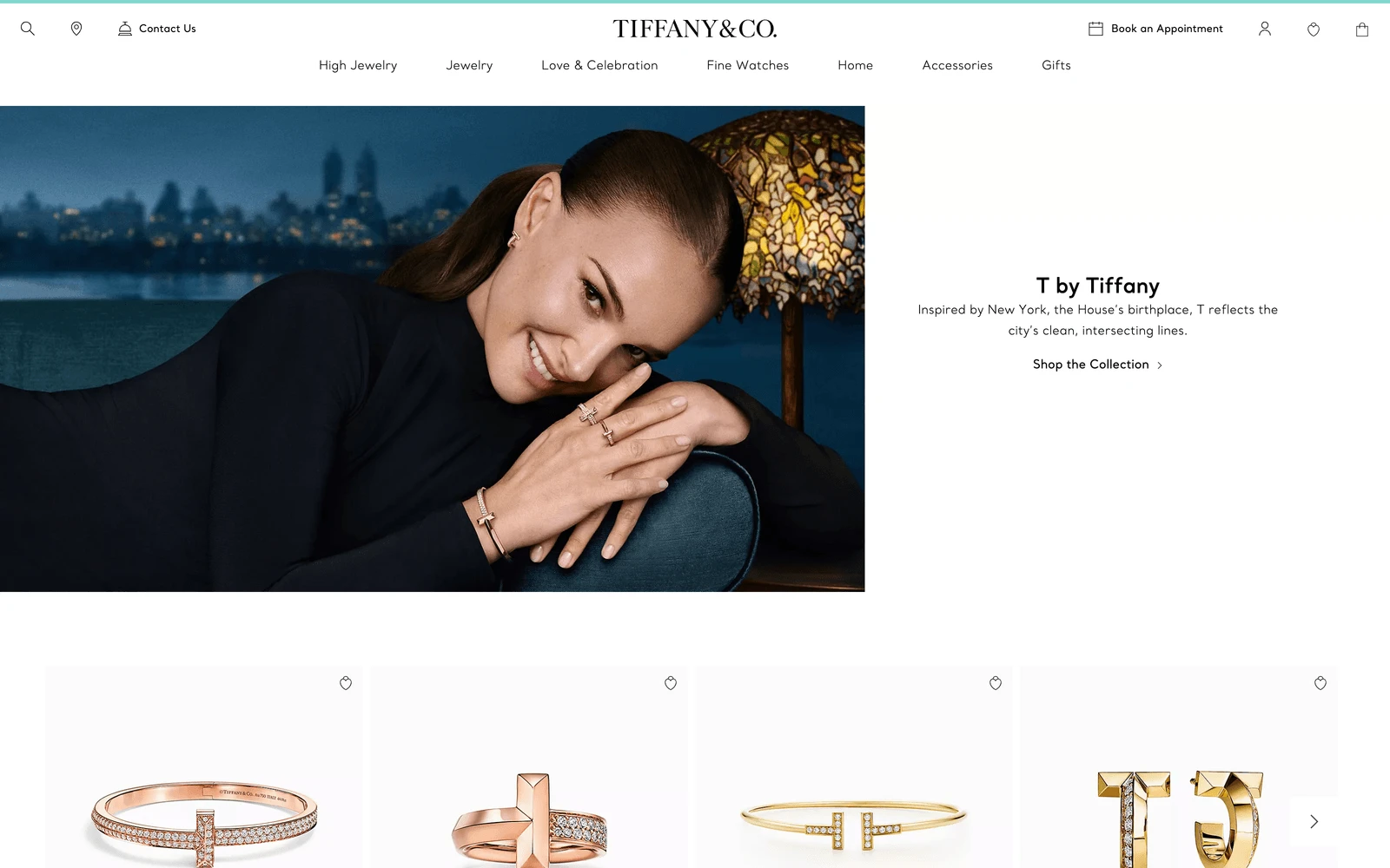 Top screenshot of Tiffany.ca