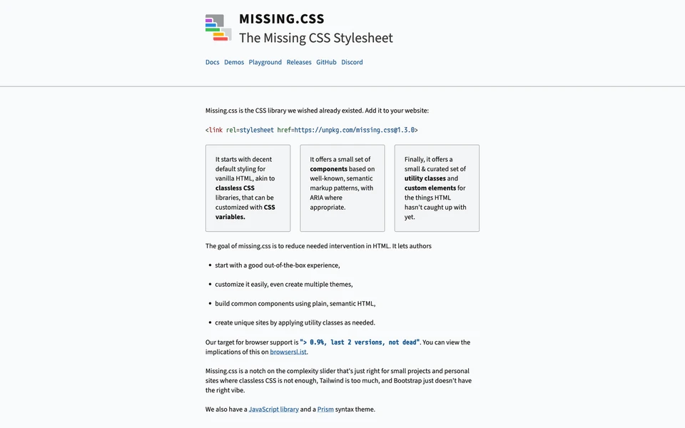 Screenshot of Missing.Style
