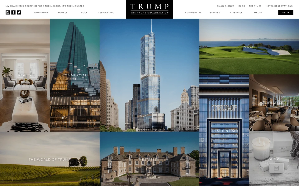 Screenshot of Trump.com