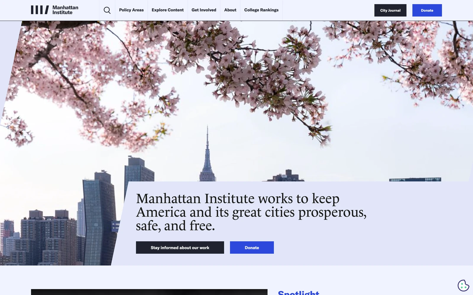 Top screenshot of Manhattan.institute