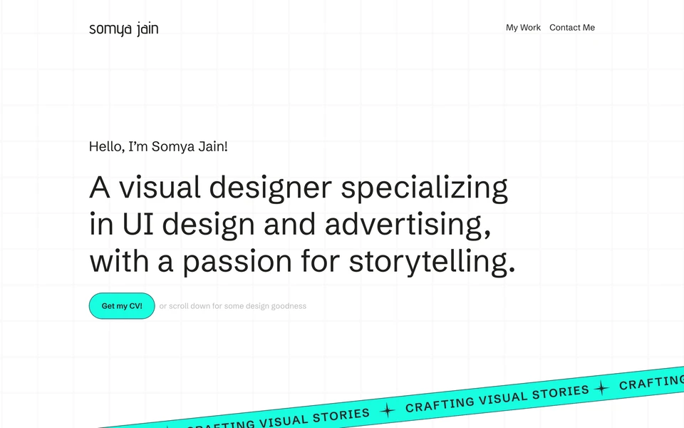 Screenshot of SomyaJain.com