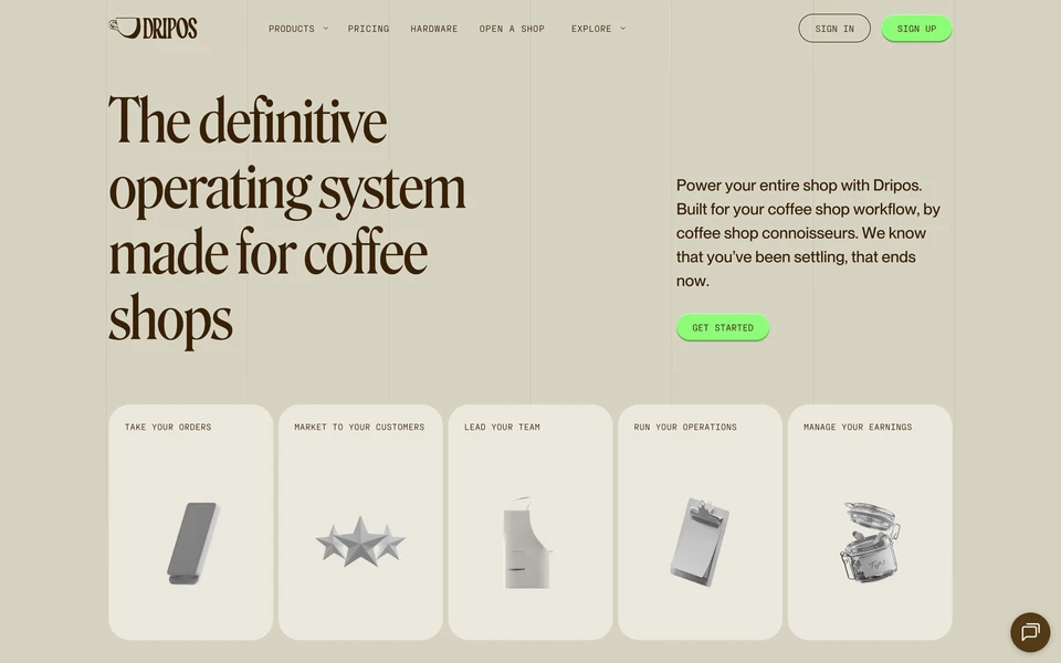 Screenshot of Dripos.com