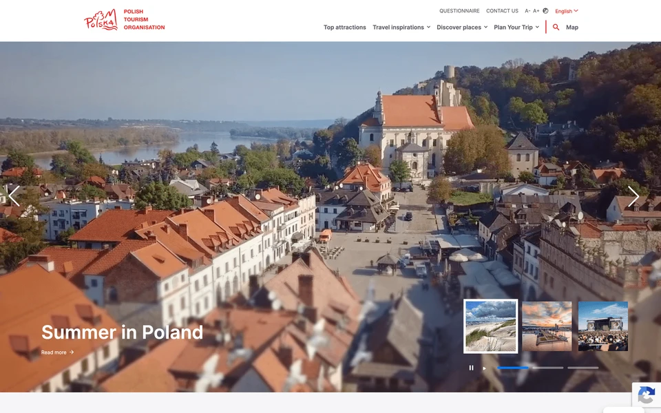 Screenshot of Poland.travel