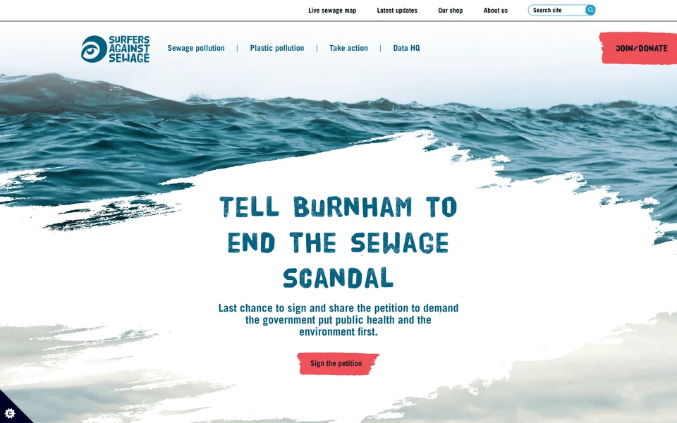 Screenshot of SAS.org.uk