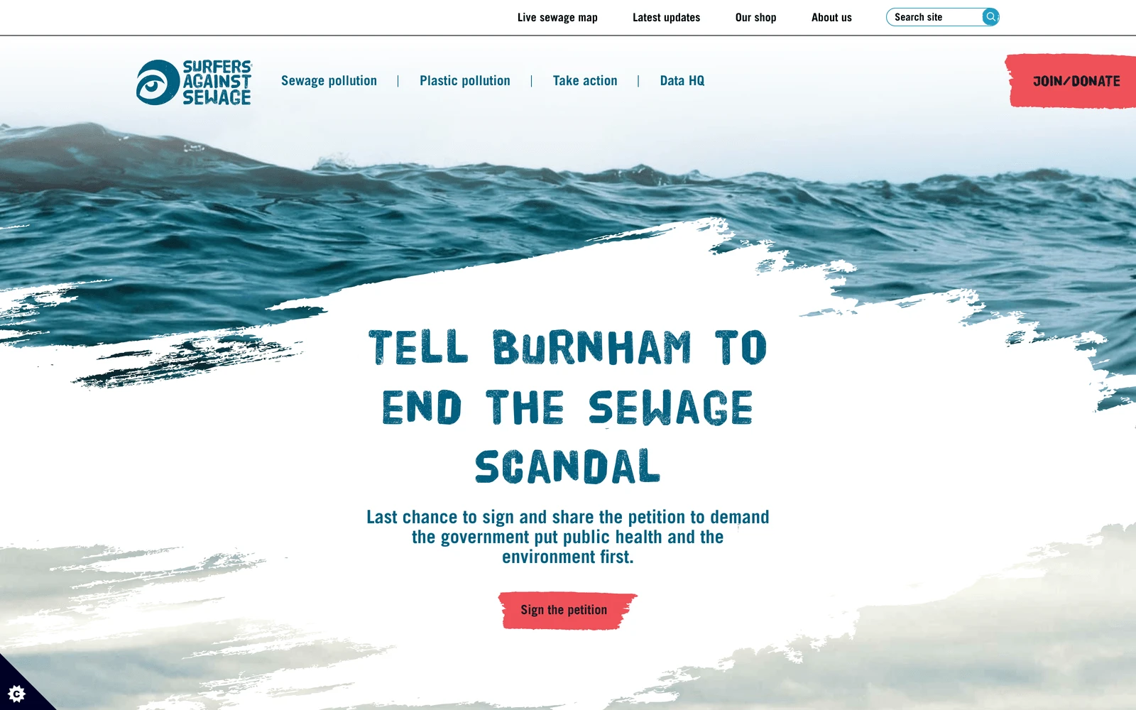 Top screenshot of SAS.org.uk