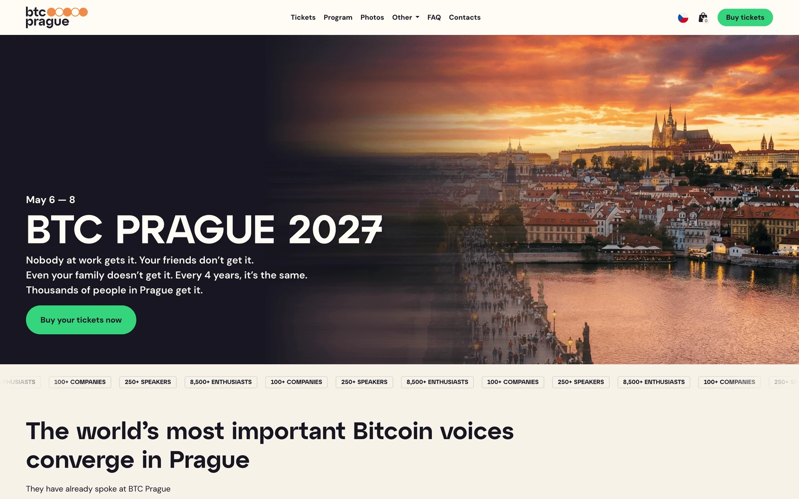 Top screenshot of BTCPrague.com