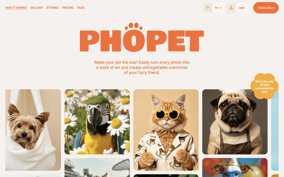 Screenshot of Phopet.com