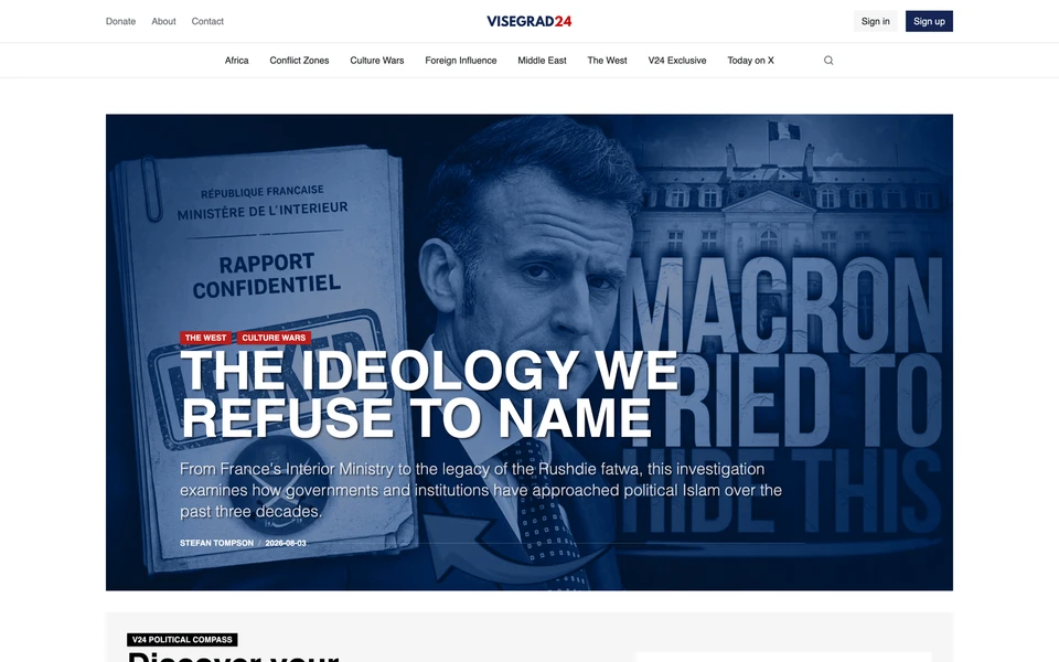 Screenshot of Visegrad24.com