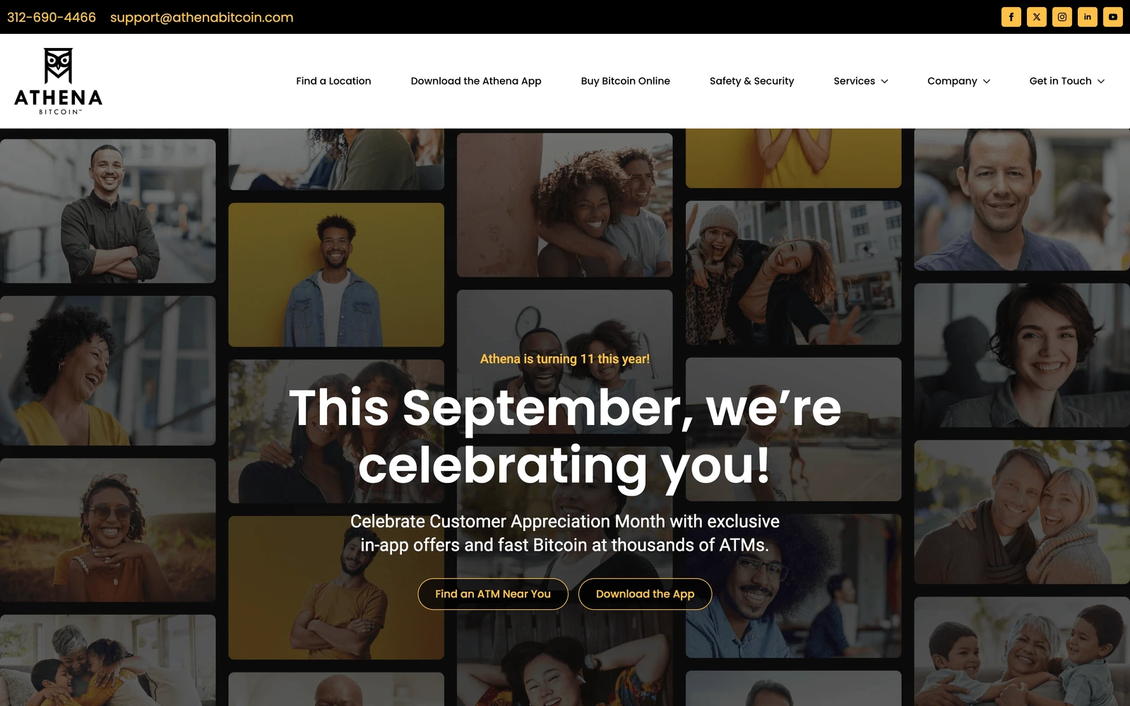 Top screenshot of AthenaBitcoin.com