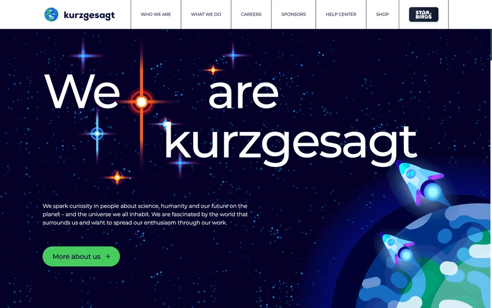 Screenshot of Kurzgesagt.org