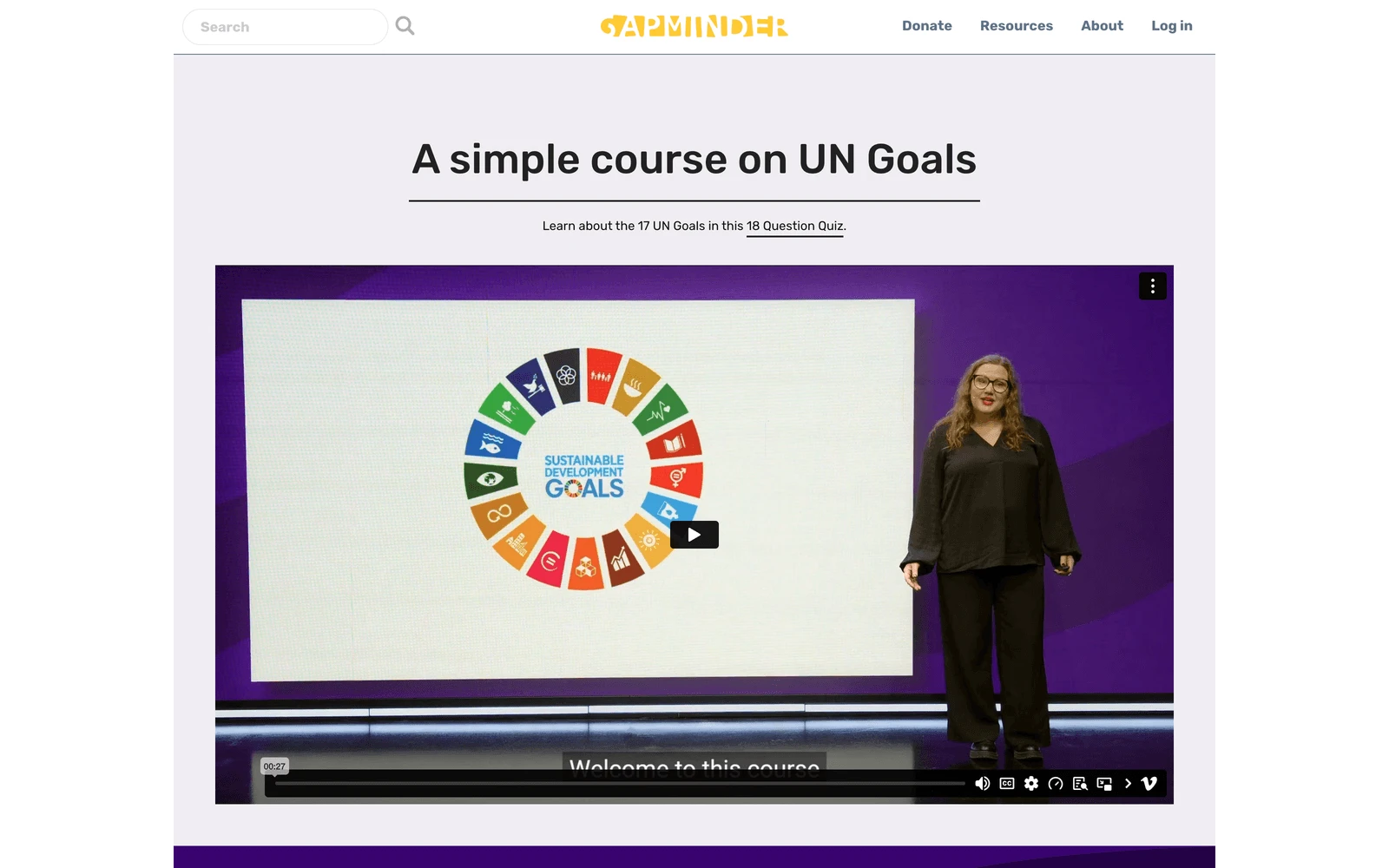 Top screenshot of Gapminder.org