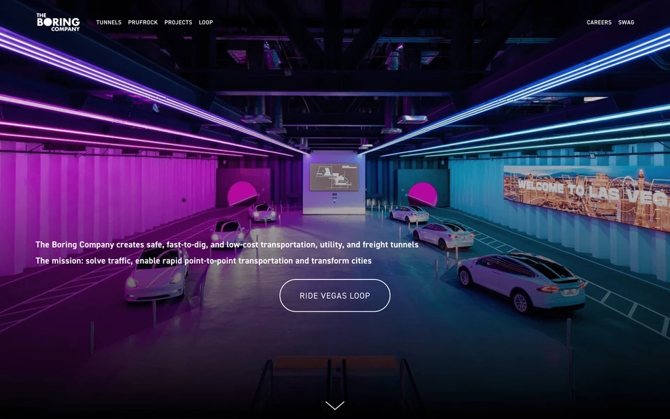 Screenshot of BoringCompany.com