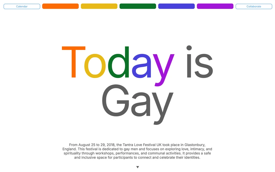 Screenshot of TodayIs.Gay