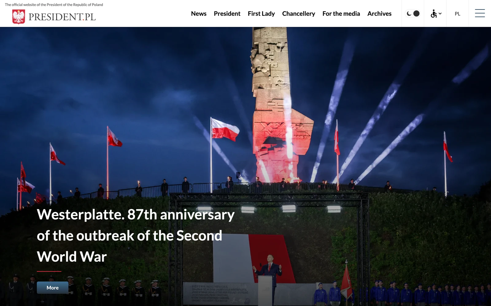 Top screenshot of President.pl