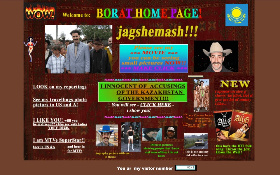 Screenshot of Borat.TV