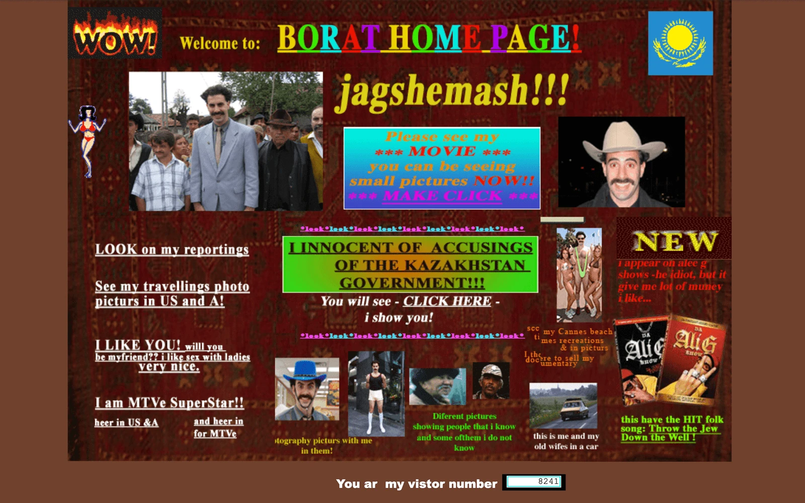 Top screenshot of Borat.TV