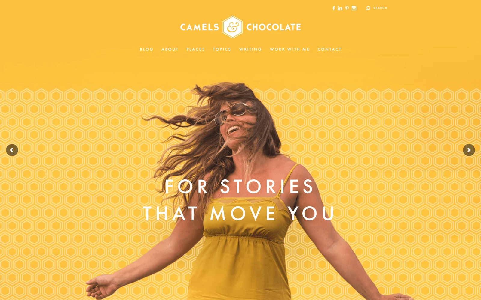 Top screenshot of CamelsAndChocolate.com