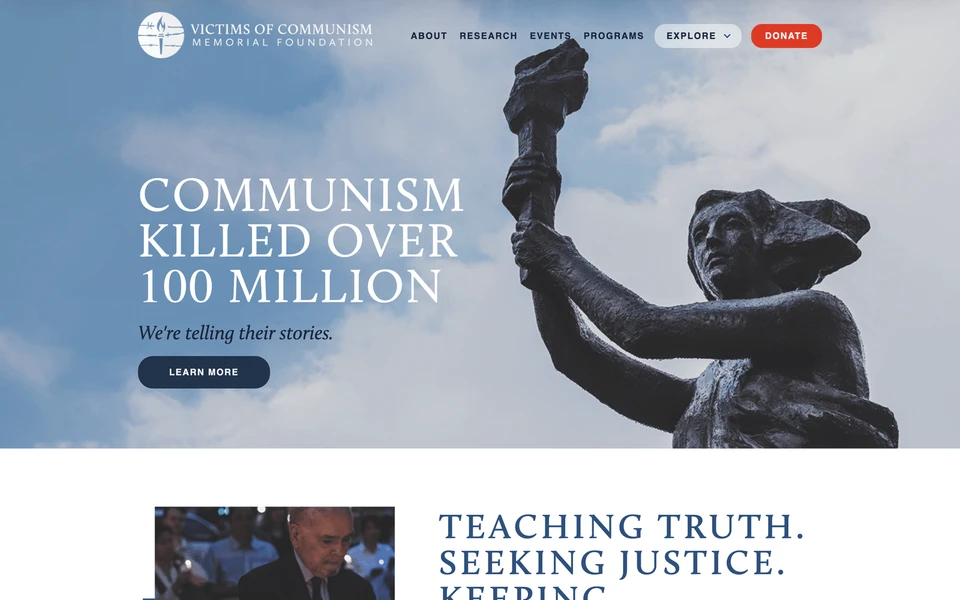 Screenshot of VictimsOfCommunism.org
