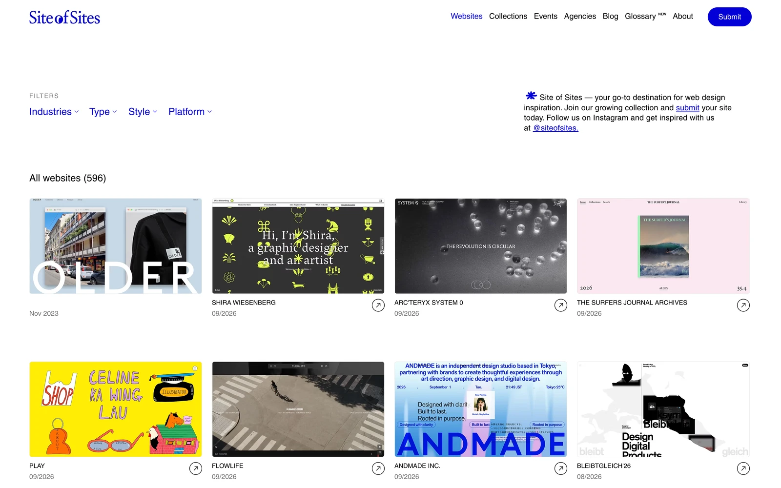 Top screenshot of SiteOfSites.co