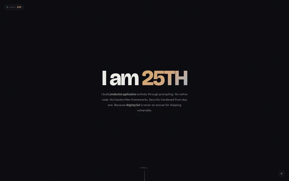 Screenshot of 25TH.dev