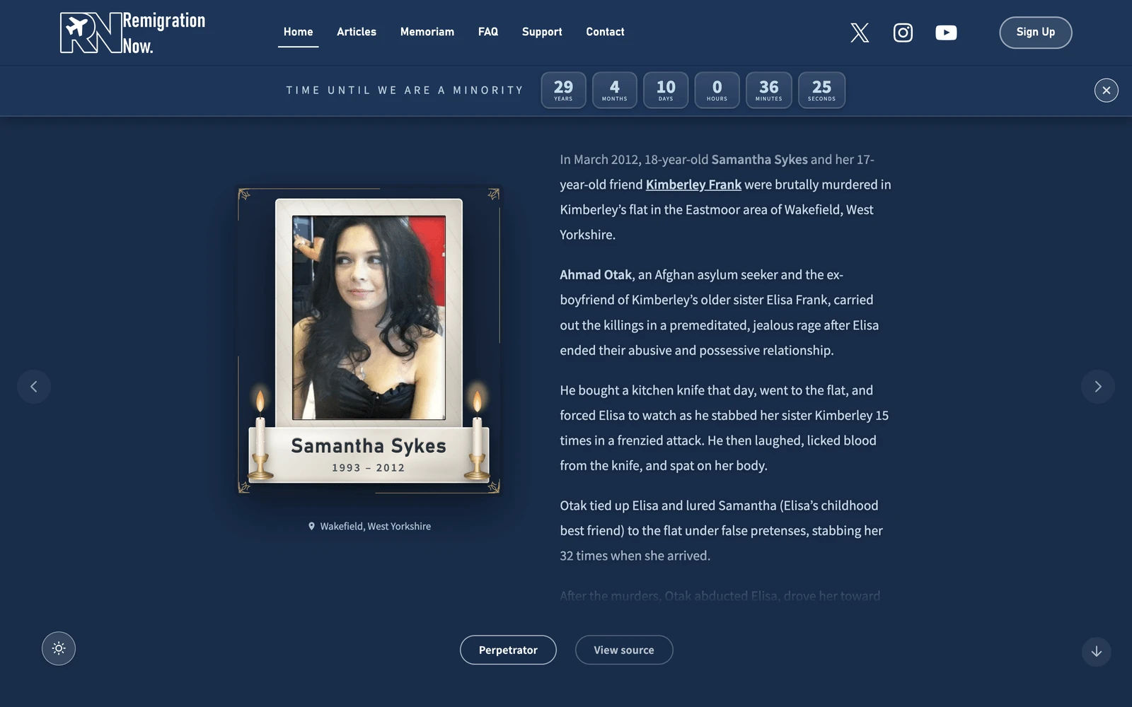 Top screenshot of RemigrationNow.co.uk