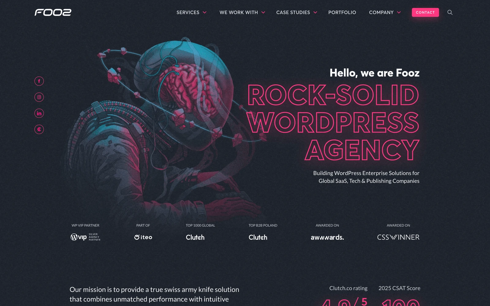 Top screenshot of FoozAgency.com