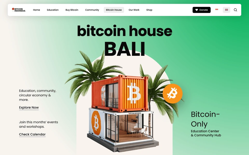 Screenshot of Bitcoin House Bali