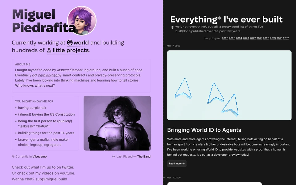 Screenshot of Miguel.Build