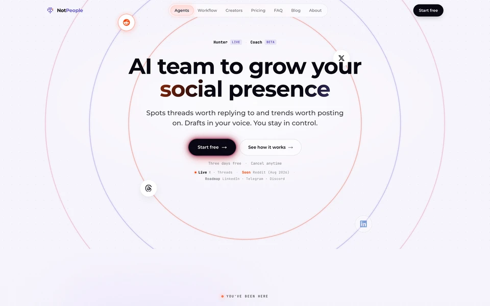Screenshot of NotPeople.AI