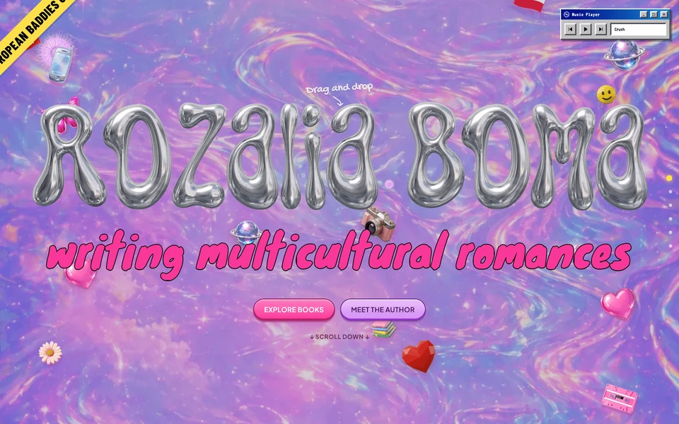 Screenshot of RozaliaBomaWrites.com