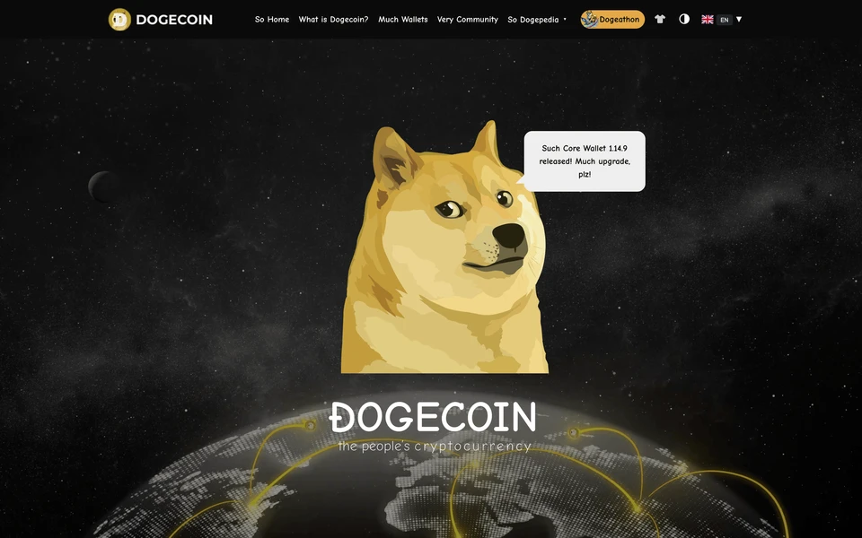 Screenshot of Dogecoin.com