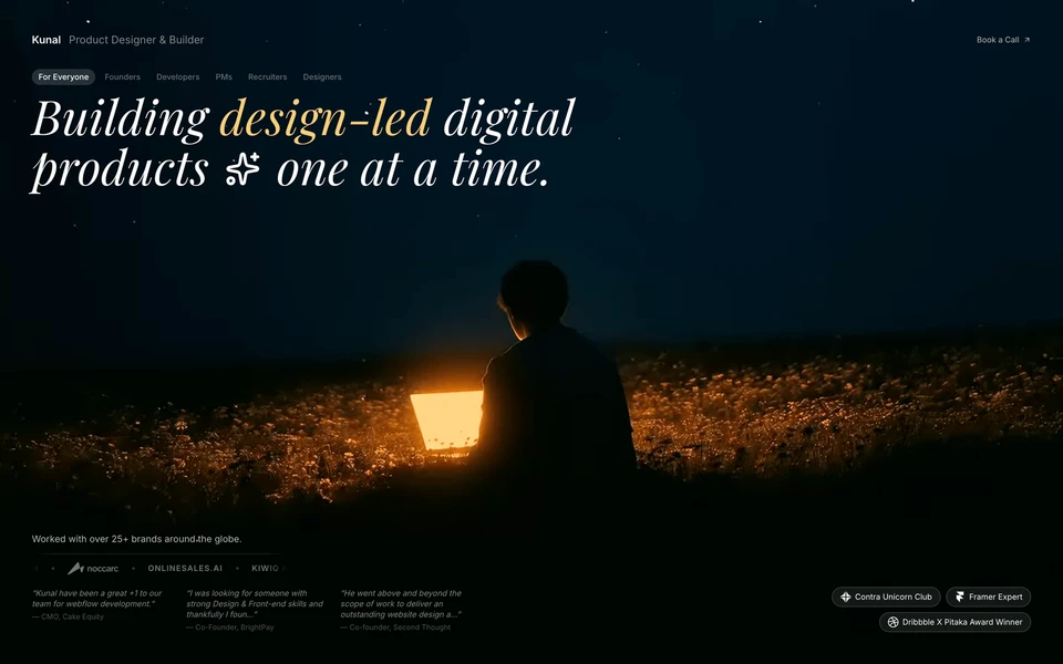 Screenshot of KunalRajelli.com