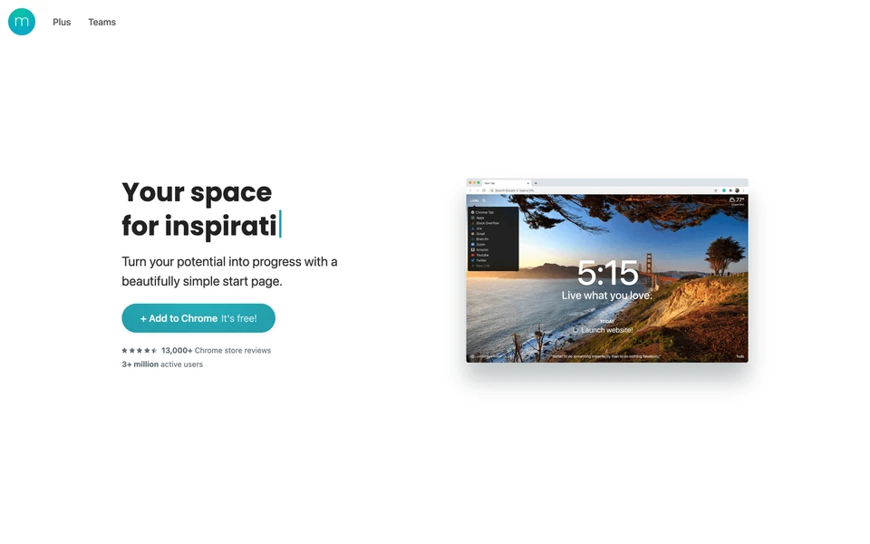 Screenshot of MomentumDash.com