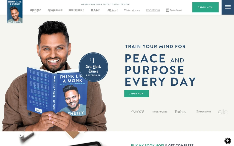 Screenshot of ThinkLikeAMonk.com