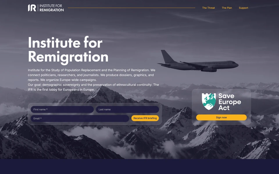 Screenshot of Remigration-Institute.com