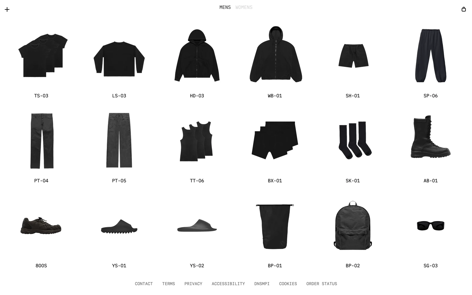 Top screenshot of Yeezy.com