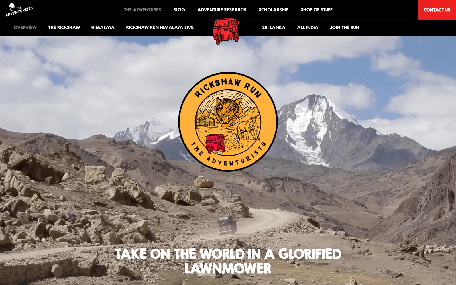 Top screenshot of TheAdventurists.com