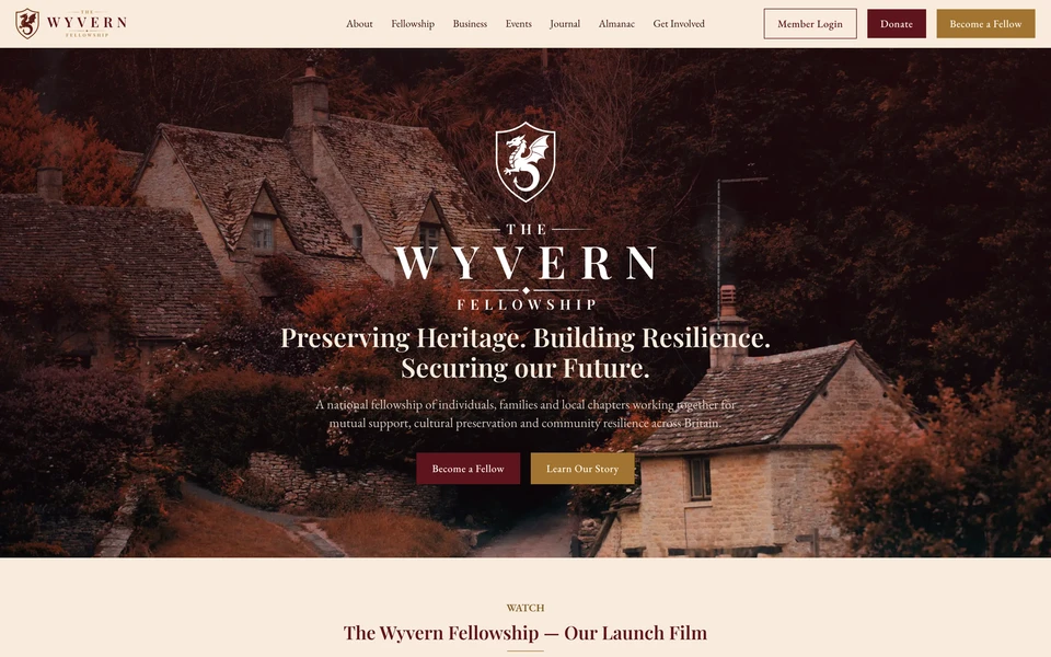 Screenshot of TheWyvernFellowship.org.uk