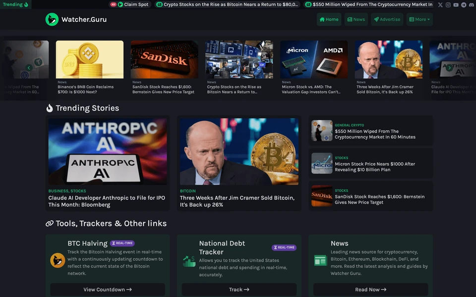 Screenshot of Watcher.Guru