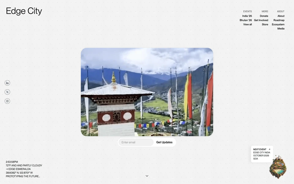 Screenshot of EdgeCity.live