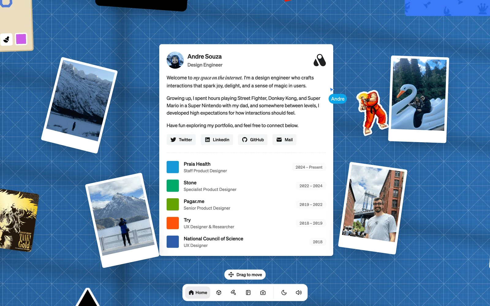 Top screenshot of AndreGS.com