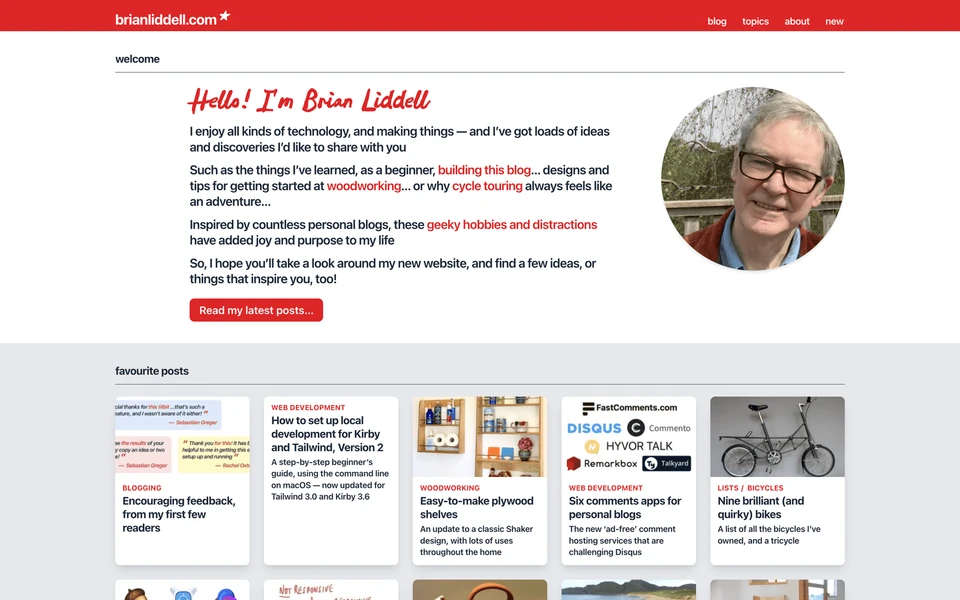 Screenshot of BrianLiddell.com