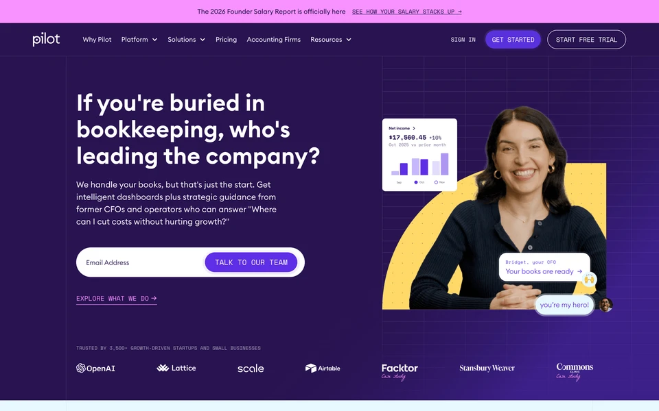 Screenshot of Pilot.com