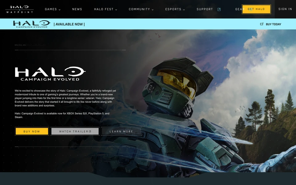 Screenshot of HaloWaypoint.com